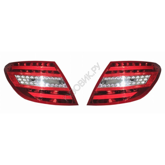Фонари задние Мерседес Ц Класс Mercedes C-Class W204 (2010-) комплект 2 штуки левый и правый DEPO высокое качество