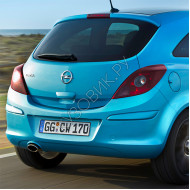 Бампер задний в цвет кузова Opel Corsa D (2006-2010) 3 дверный